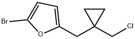 Furan, 2-bromo-5-[[1-(chloromethyl)cyclopropyl]methyl]- Structural