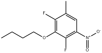 Benzene, 3-butoxy-2,4-difluoro-1-methyl-5-nitro- Structural