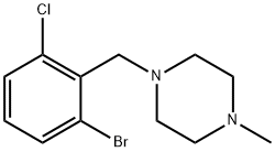 Piperazine, 1-[(2-bromo-6-chlorophenyl)methyl]-4-methyl- Structural