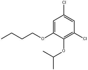 Benzene, 1-butoxy-3,5-dichloro-2-(1-methylethoxy)- Structural