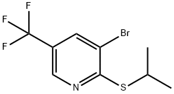 Pyridine, 3-bromo-2-[(1-methylethyl)thio]-5-(trifluoromethyl)- Structural