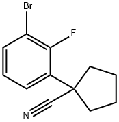 Cyclopentanecarbonitrile, 1-(3-bromo-2-fluorophenyl)- Structural