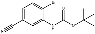 Carbamic acid, N-(2-bromo-5-cyanophenyl)-, 1,1-dimethylethyl ester Structural
