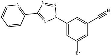 Benzonitrile, 3-bromo-5-[5-(2-pyridinyl)-2H-tetrazol-2-yl]- Structural