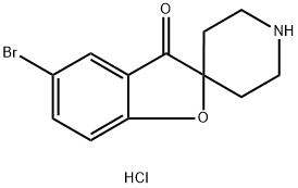Spiro[benzofuran-2(3H),4'-piperidin]-3-one, 5-bromo-, hydrochloride (1:1) Structural
