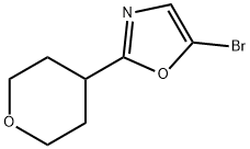 Oxazole, 5-bromo-2-(tetrahydro-2H-pyran-4-yl)- Structural