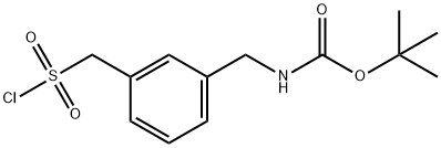 Carbamic acid, N-[[3-[(chlorosulfonyl)methyl]phenyl]methyl]-, 1,1-dimethylethyl ester Structural