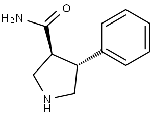 rac-(3R,4S)-4-phenylpyrrolidine-3-carboxamide Structural