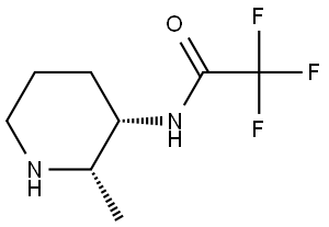 rac-2,2,2-trifluoro-N-[(2R,3R)-2-methylpiperidin-3-yl]acetamide, cis Structural