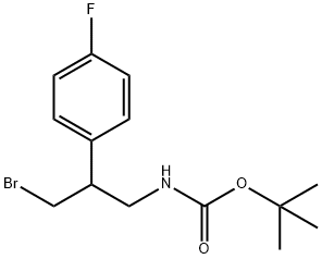 Carbamic acid, N-[3-bromo-2-(4-fluorophenyl)propyl]-, 1,1-dimethylethyl ester Structural