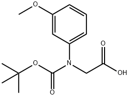 Glycine, N-[(1,1-dimethylethoxy)carbonyl]-N-(3-methoxyphenyl)- Structural