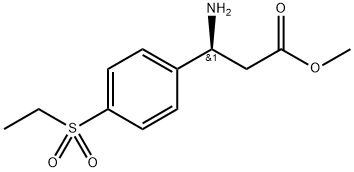 methyl (S)-3-amino-3-(4-(ethylsulfonyl)phenyl)propanoate Structural