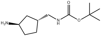 tert-butyl (((1R,3R)-3-aminocyclopentyl)methyl)carbamate Structural