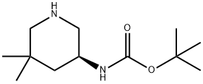 tert-butyl N-[(3S)-5,5-dimethylpiperidin-3-yl]carbamate Structural