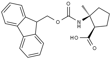 rac-(1R,2S)-2-({[(9H-fluoren-9-yl)methoxy]carbonyl}amino)-2-methylcyclopentane-1-carboxylic acid Structural