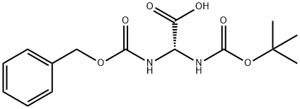 Glycine, 2-[[(1,1-dimethylethoxy)carbonyl]amino]-N-[(phenylmethoxy)carbonyl]-, (2S)- Structural