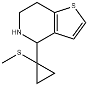 Thieno[3,2-c]pyridine, 4,5,6,7-tetrahydro-4-[1-(methylthio)cyclopropyl]- Structural