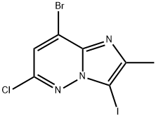 Imidazo[1,2-b]pyridazine, 8-bromo-6-chloro-3-iodo-2-methyl- Structural