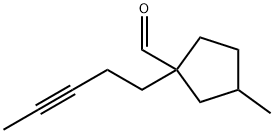 Cyclopentanecarboxaldehyde, 3-methyl-1-(3-pentyn-1-yl)- Structural