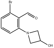 Benzaldehyde, 2-bromo-6-(3-hydroxy-1-azetidinyl)- Structural