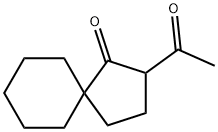 Spiro[4.5]decan-1-one, 2-acetyl- Structural