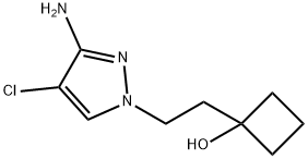 Cyclobutanol, 1-[2-(3-amino-4-chloro-1H-pyrazol-1-yl)ethyl]- Structural