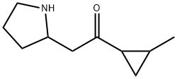 Ethanone, 1-(2-methylcyclopropyl)-2-(2-pyrrolidinyl)- Structural