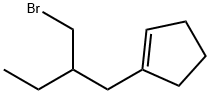 Cyclopentene, 1-[2-(bromomethyl)butyl]- Structural