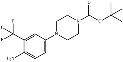 tert-butyl 4-(4-amino-3-(trifluoromethyl)phenyl)piperazine-1-carboxylate Structural