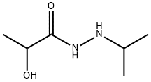 Propanoic acid, 2-hydroxy-, 2-(1-methylethyl)hydrazide Structural