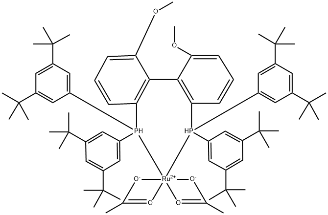 Ru(OAc)2((R)-3,5-t-Bu-MeOBIPHEP) Structural