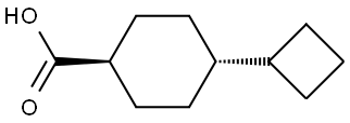 rel-(1r,4r)-4-cyclobutylcyclohexane-1-carboxylic acid, trans Structural