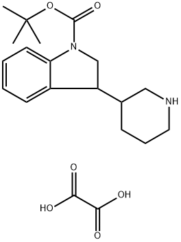 tert-Butyl 3-(piperidin-3-yl)indoline-1-carboxylate oxalate Structural