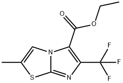 Imidazo[2,1-b]thiazole-5-carboxylic acid, 2-methyl-6-(trifluoromethyl)-, ethyl ester Structural