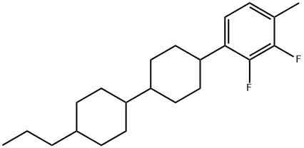 Benzene, 2,3-difluoro-1-methyl-4-(4'-propyl[1,1'-bicyclohexyl]-4-yl)- Structural
