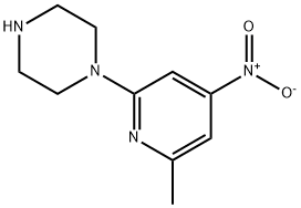 Piperazine, 1-(6-methyl-4-nitro-2-pyridinyl)- Structural
