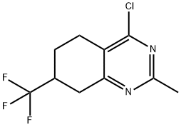 Quinazoline, 4-chloro-5,6,7,8-tetrahydro-2-methyl-7-(trifluoromethyl)- Structural
