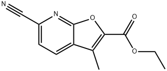 Furo[2,3-b]pyridine-2-carboxylic acid, 6-cyano-3-methyl-, ethyl ester Structural