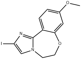 Imidazo[1,2-d][1,4]benzoxazepine, 5,6-dihydro-2-iodo-9-methoxy- Structural