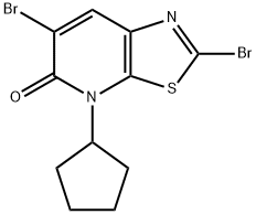 Thiazolo[5,4-b]pyridin-5(4H)-one, 2,6-dibromo-4-cyclopentyl- Structural