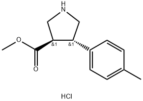rel-Methyl (3R,4S)-4-(p-tolyl)pyrrolidine-3-carboxylate hydrochloride Structural