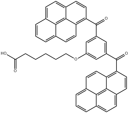 Hexanoic acid, 6-[3,5-bis(1-pyrenylcarbonyl)phenoxy]- Structural