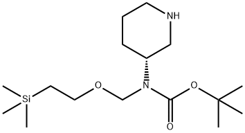 Carbamic acid, N-(3R)-3-piperidinyl-N-[[2-(trimethylsilyl)ethoxy]methyl]-, 1,1-dimethylethyl ester Structural