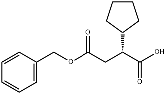 Butanedioic acid, 2-cyclopentyl-, 4-(phenylmethyl) ester, (2R)- Structural