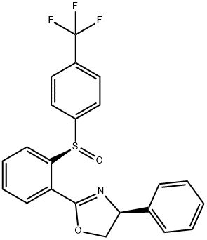 Oxazole, 4,5-dihydro-4-phenyl-2-[2-[(R)-[4-(trifluoromethyl)phenyl]sulfinyl]phenyl]-, (4S)- Structural