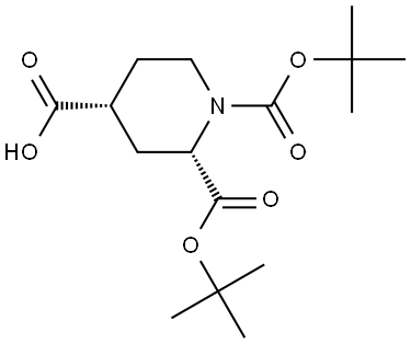 rac-(2R,4S)-1,2-bis[(tert-butoxy)carbonyl]piperidine-4-carboxylic acid Structural