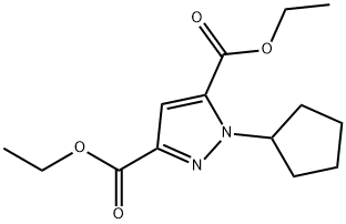 diethyl 1-cyclopentyl-1H-pyrazole-3,5-dicarboxylate Structural