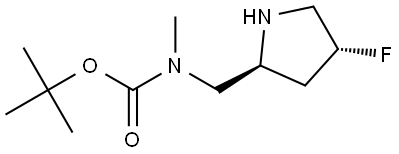 tert-butyl ((2S,4R)-4-fluoropyrrolidin-2-yl)methylmethylcarbamate Structural