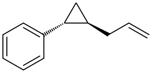 rac-[(1R,2R)-2-(prop-2-en-1-yl)cyclopropyl]benzene, trans Structural