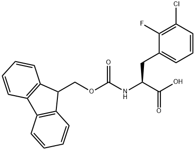 L-Phenylalanine, 3-chloro-N-[(9H-fluoren-9-ylmethoxy)carbonyl]-2-fluoro- Structural